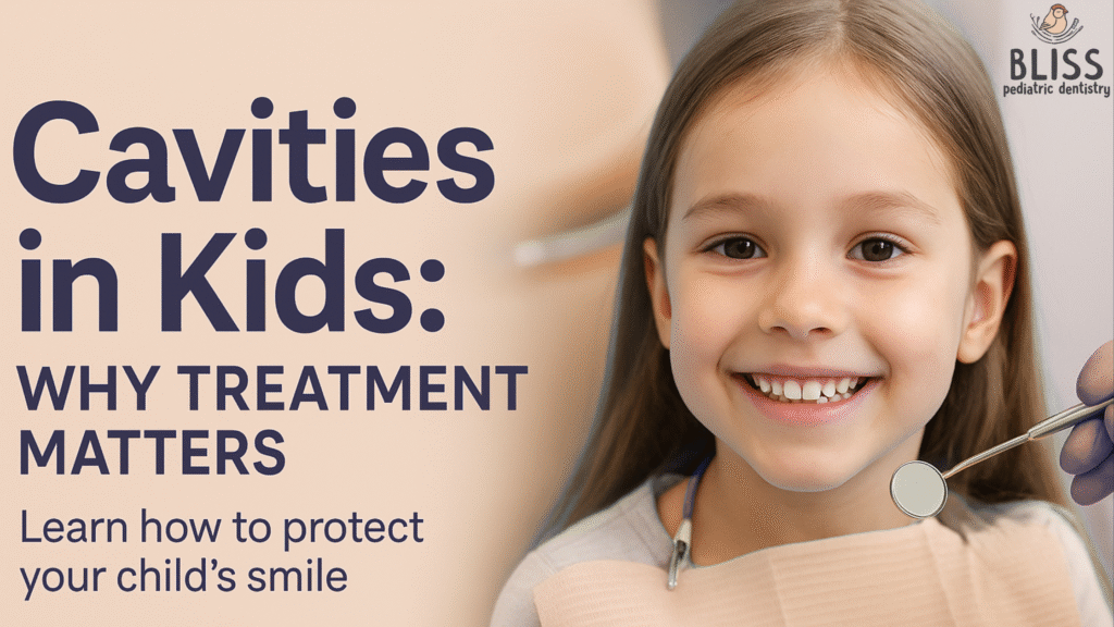 Learn why treating cavities in kids is essential for healthy smiles. Discover the best dental treatments for children’s cavities, from fillings to crowns, and how early care prevents emergencies. Visit Bliss Pediatric Dentistry in San Carlos for gentle, expert children’s dental care.