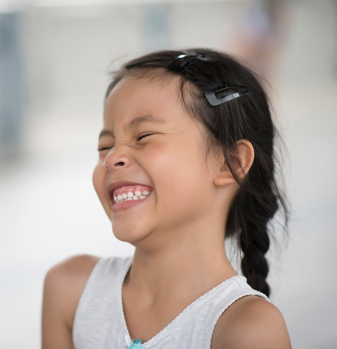 Adorable little girl laughing